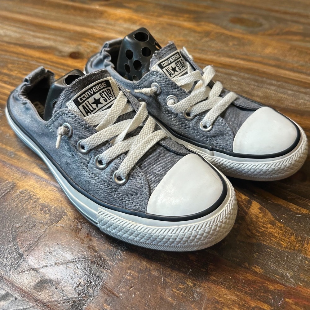 Converse Chuck Taylor All Star Shoreline Gray Slip On Sneakers 545041F Women 7.5